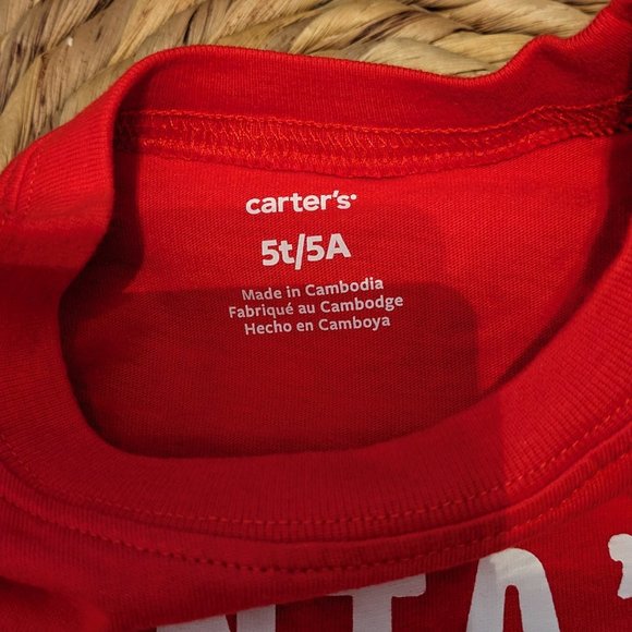 NWT 5T - Bundle of 2 - CARTER'S Christmas Long Sleeve Tees - Picture 3 of 9